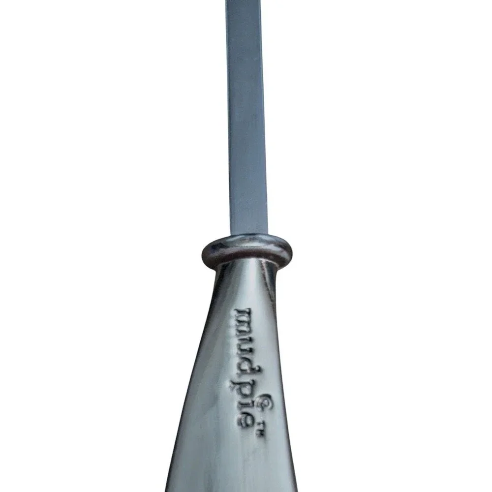 Mudpie Metal Cheese, Appitizer Spreader. Initial O.